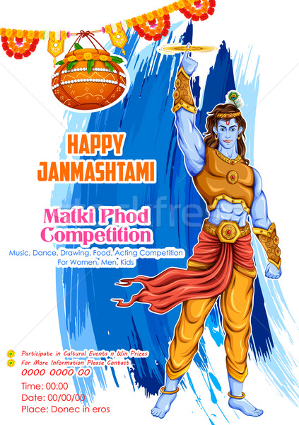 Happy Janmashtami Stock photo © vectomart