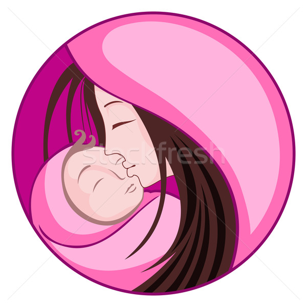 Madre nino ilustración madres día Foto stock © vectomart