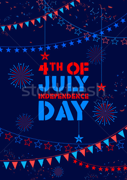 Happy Independence Day of America Stock photo © vectomart