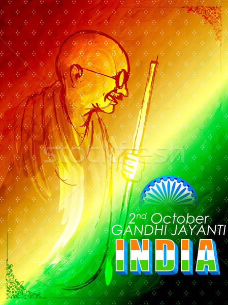 India background for 2nd October Gandhi Jayanti Birthday Celebration of  Mahatma Gandhi vector illustration © vectomart (#8440026) | Stockfresh