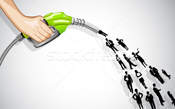 Beschäftigung Illustration Arbeitskräfte heraus Benzin Düse Stock foto © vectomart