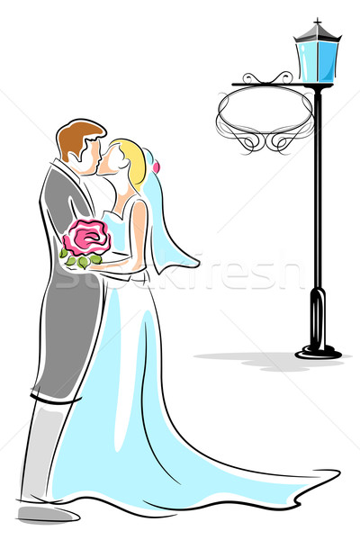 Kissing Couple Stock photo © vectomart