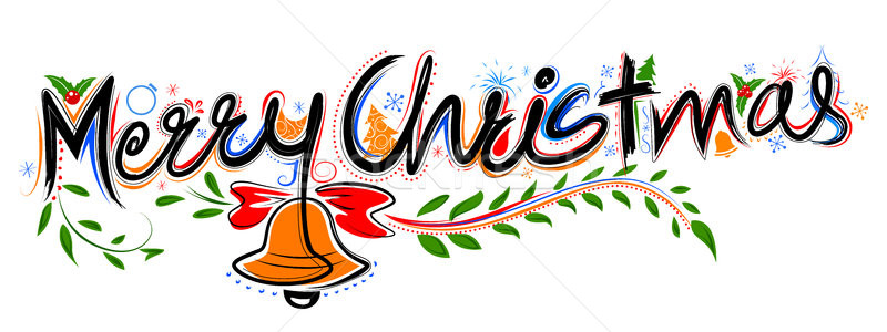 Vrolijk christmas ontwerp ingesteld typografie stijl Stockfoto © vectomart