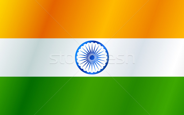 Tricolor indian Flagge Republik Tag Indien Stock foto © vectomart