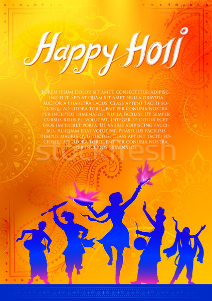 Happy Holi Background  for Festival of Colors celebration greetings Stock photo © vectomart