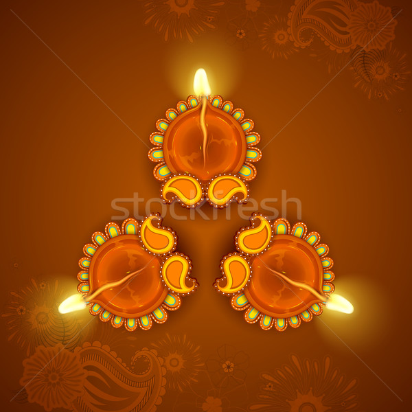 Decorated Diya for Diwali Holiday Stock photo © vectomart