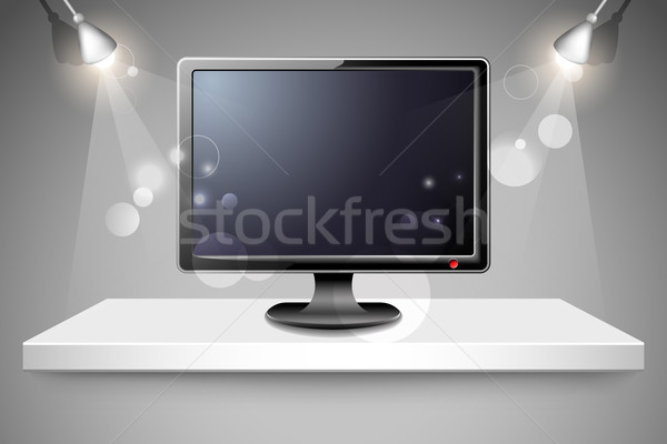 Televizyon raf örnek yüksek çözünürlüklü bilgisayar duvar Stok fotoğraf © vectomart