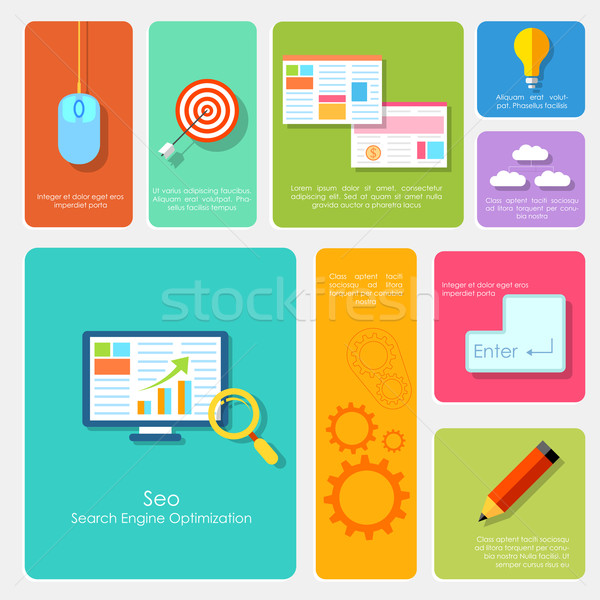 Stock foto: Seo · Illustration · Computer · Design · Web · Kommunikation