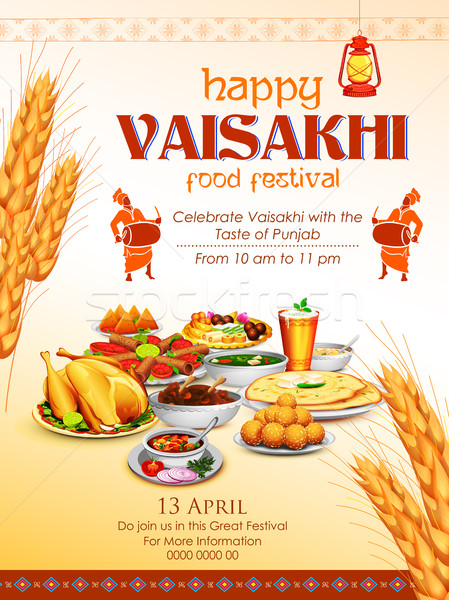 Happy Vaisakhi Punjabi festival celebration background Stock photo © vectomart