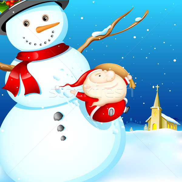Sliding Santa Stock photo © vectomart