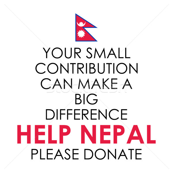 Népal tremblement de terre 2015 aider illustration contribution Photo stock © vectomart