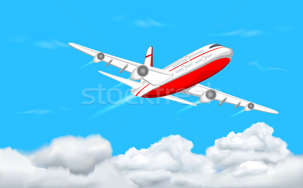 Aereo battenti cielo illustrazione nube abstract Foto d'archivio © vectomart