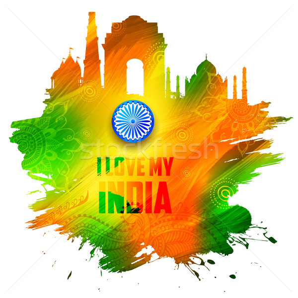 Indian background with historical monument Stock photo © vectomart