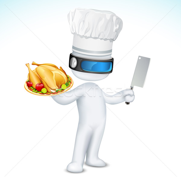 3D schaalbaar kok illustratie vector permanente Stockfoto © vectomart