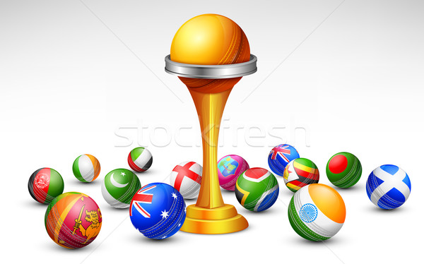 Cricket bat of different participating countries Stock photo © vectomart
