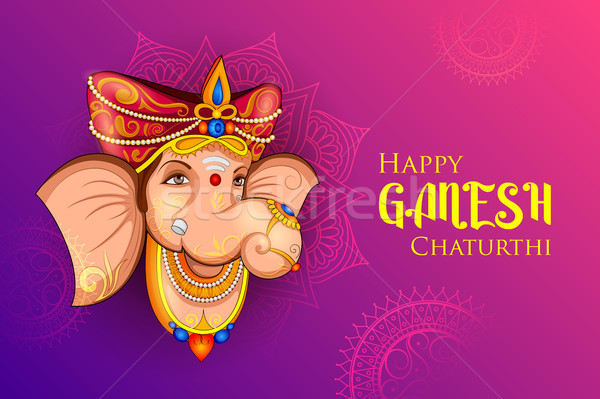  Lord Ganpati background for Ganesh Chaturthi festival of India Stock photo © vectomart