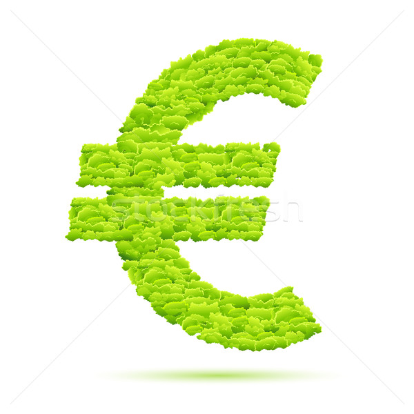 Zdjęcia stock: Trawy · euro · ilustracja · symbol · odizolowany · biały