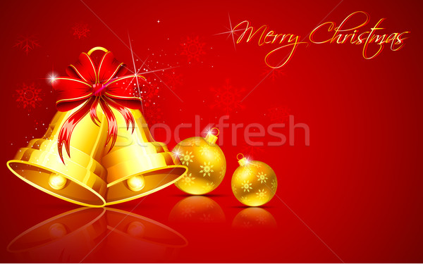 Christmas snuisterij bel illustratie gouden abstract Stockfoto © vectomart