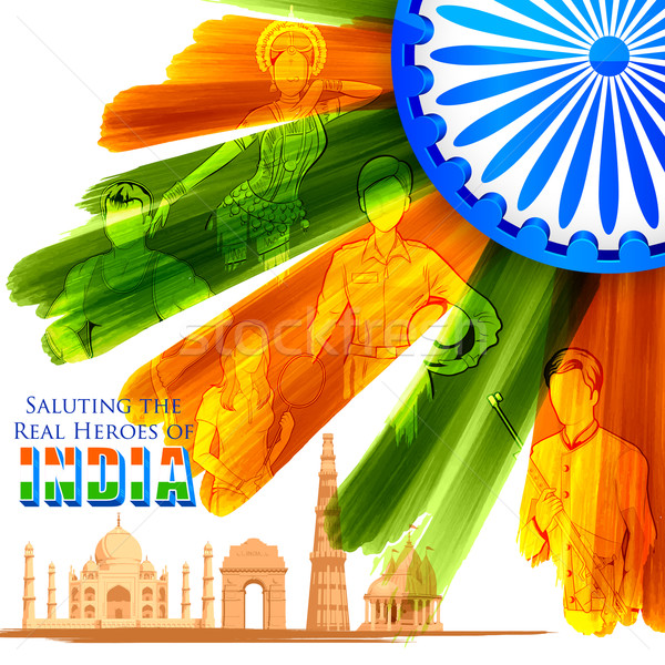 Indian Entwicklung Indien Illustration Legende Stock foto © vectomart