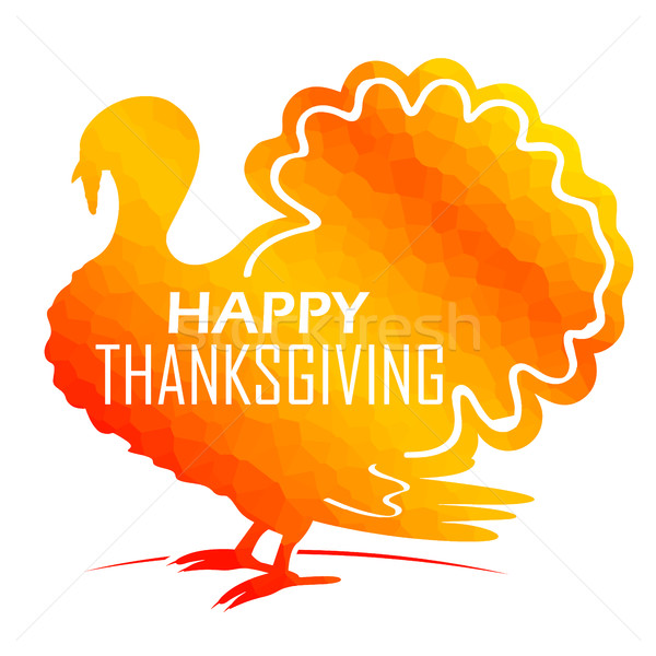 Invitation card for Happy Thanksgiving with turkey Stock photo © vectomart