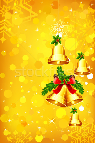 Karácsony harang illusztráció akasztás absztrakt terv Stock fotó © vectomart