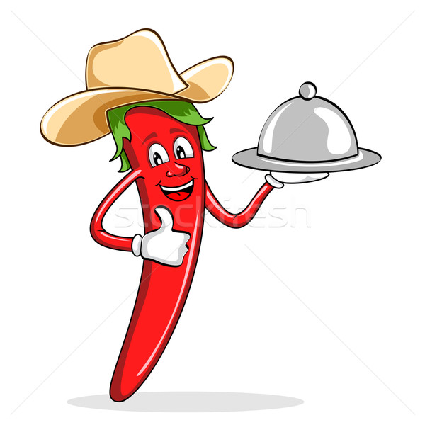商業照片: 紅色 · 辣椒 · 牛 · 男孩 · 帽子 · 插圖