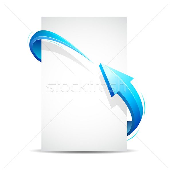 Seta em torno de cartão ilustração exibir papel Foto stock © vectomart