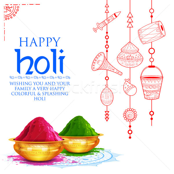 Powder color gulal for Happy Holi Background Stock photo © vectomart