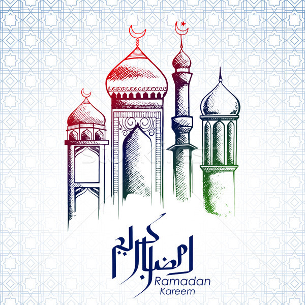Ramadan généreux arabe mosquée illustration Photo stock © vectomart