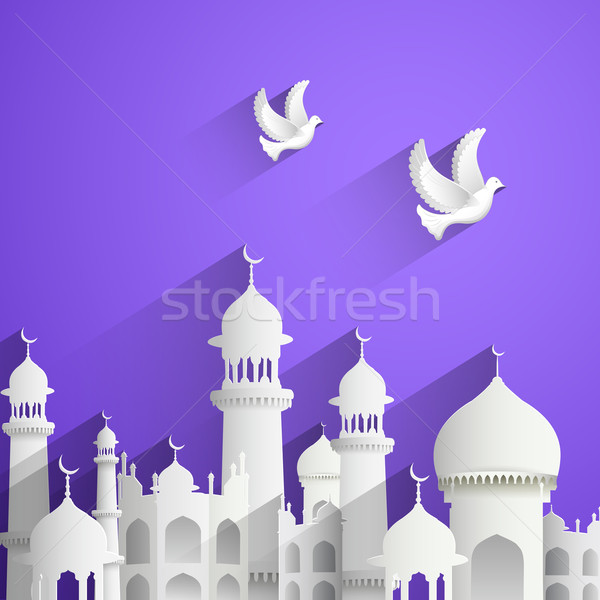 Eid Mubarak (Happy Eid) background Stock photo © vectomart