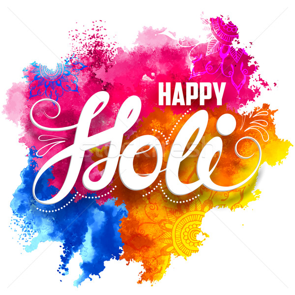 Happy Holi background Stock photo © vectomart