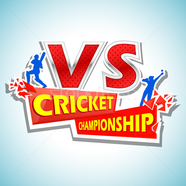 Batsman and bowler playing cricket championship Stock photo © vectomart