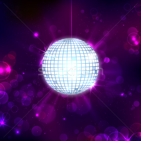 Disco Ball on Musical Background Stock photo © vectomart