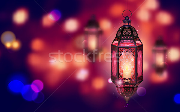 Lamba ramazan örnek cömert ışık Stok fotoğraf © vectomart