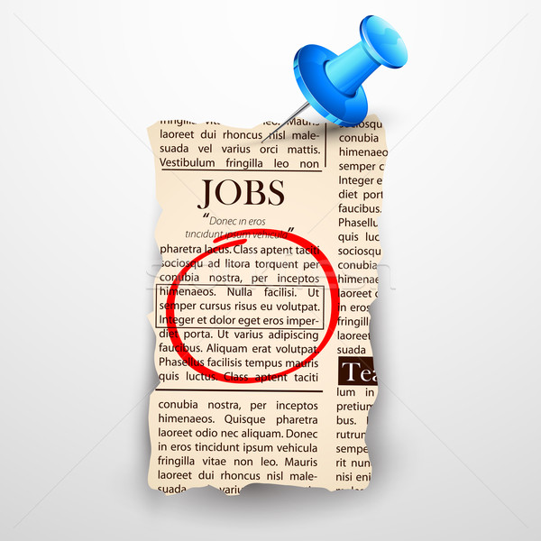 Job Classified in Newspaper Stock photo © vectomart