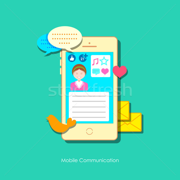 Stock photo: Mobile Social Media