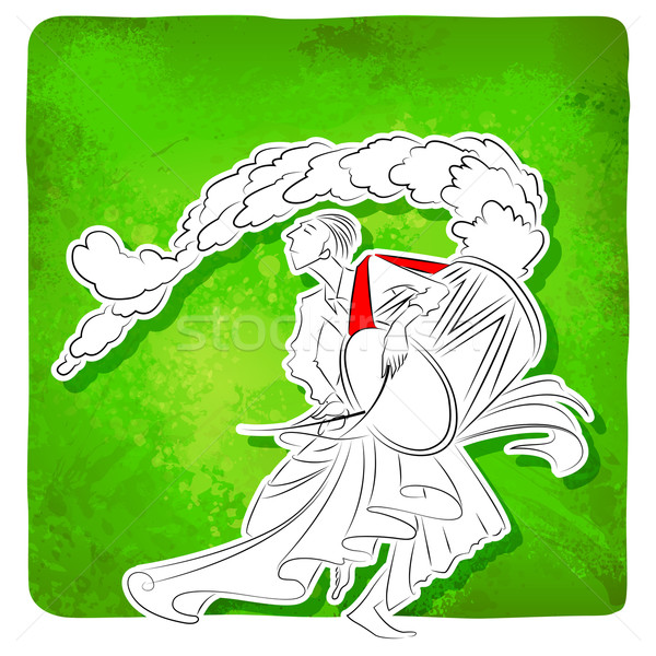 Dobos játszik illusztráció zene tánc istentisztelet Stock fotó © vectomart