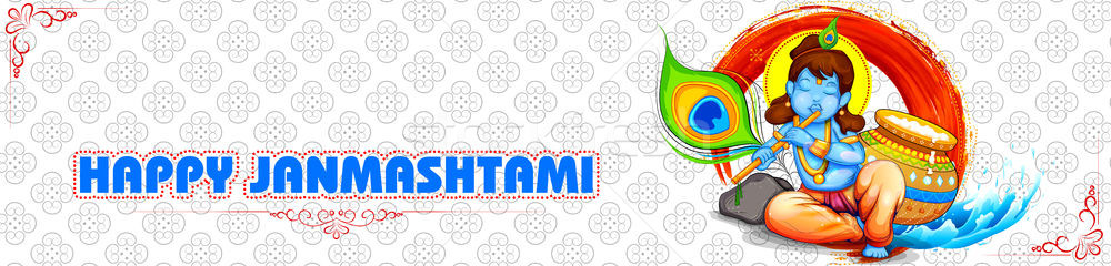 Happy Janmashtami festival of India Stock photo © vectomart