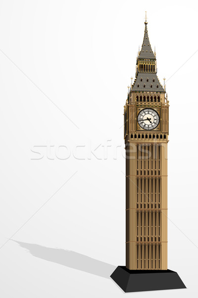 Big Ben tour illustration bâtiment ville urbaine [[stock_photo]] © vectomart