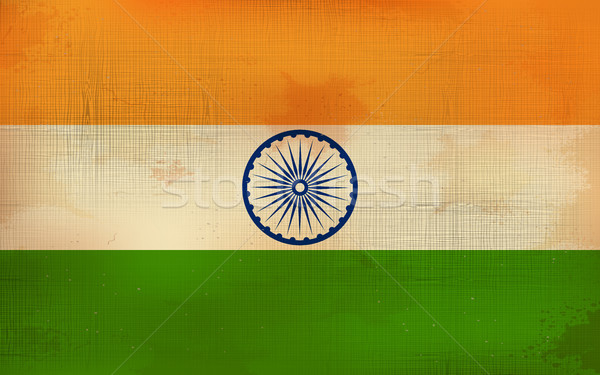 Tricolor indian Flagge Republik Tag Indien Stock foto © vectomart