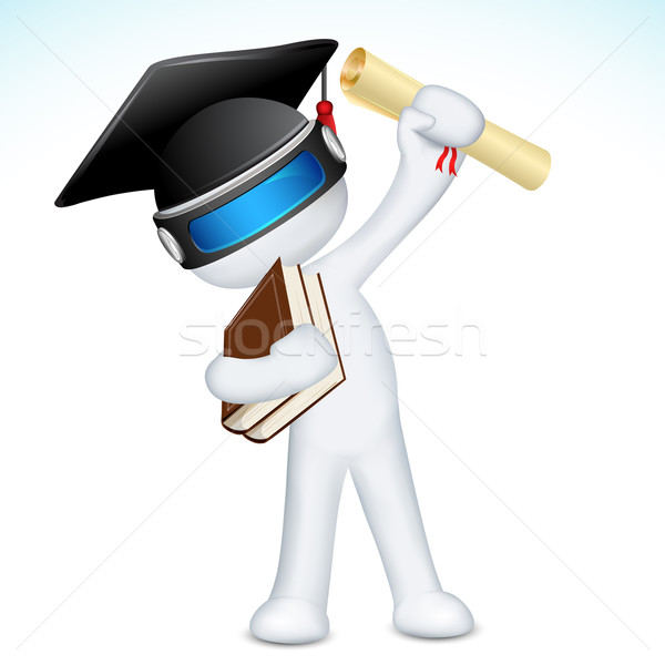 3d Graduate Man in Vector Stock photo © vectomart