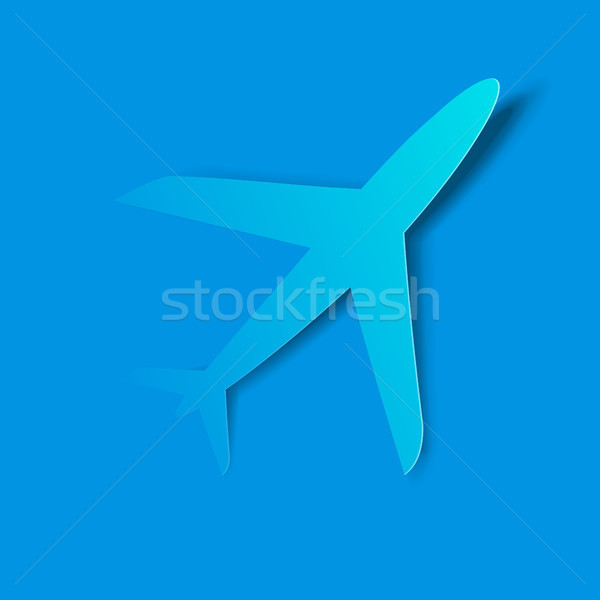 Aereo illustrazione aeroplano di carta cielo Foto d'archivio © vectomart