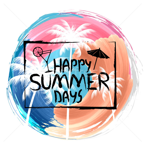 Stock photo: Summer time poster wallpaper for fun party invitation banner template