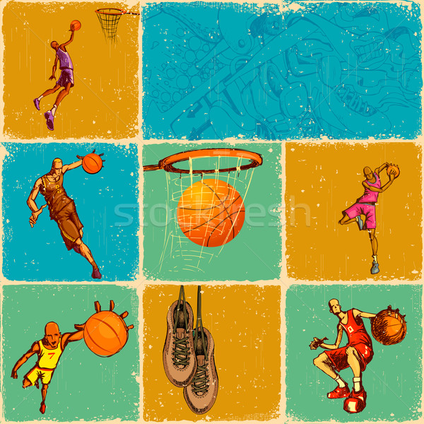 Basket Ball Collage Stock photo © vectomart