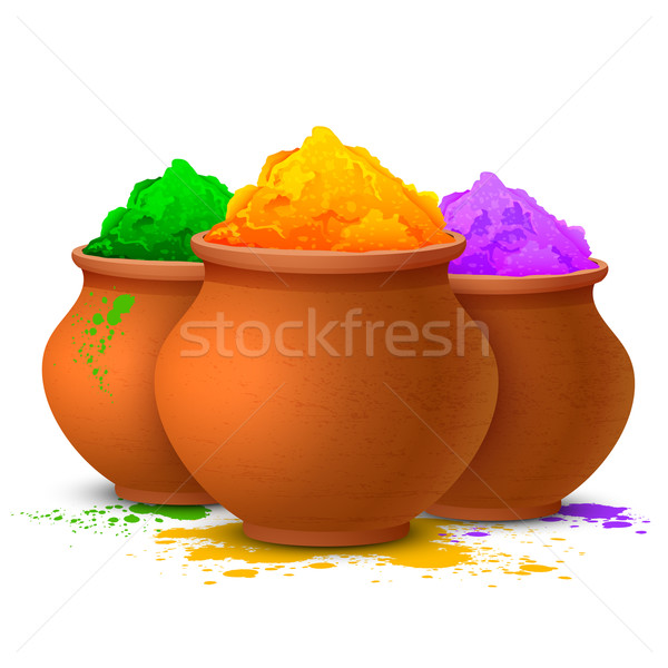 Colorful Happy Holi Stock photo © vectomart