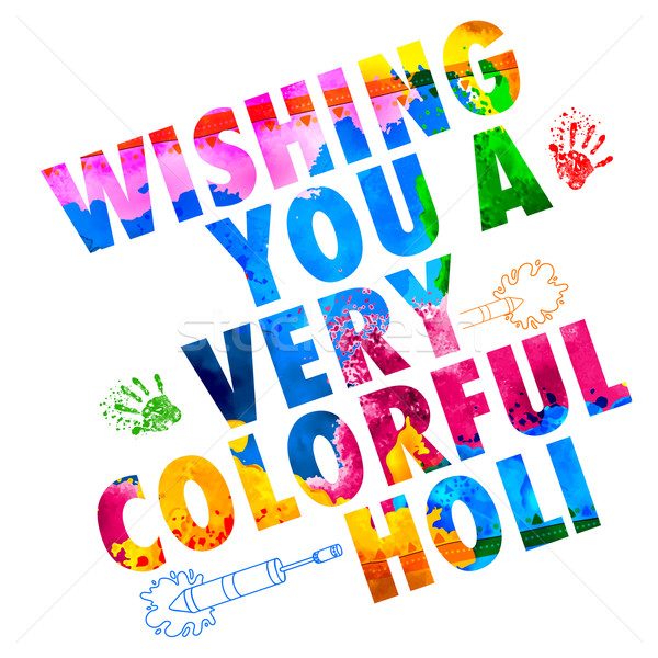 Happy Holi background Stock photo © vectomart