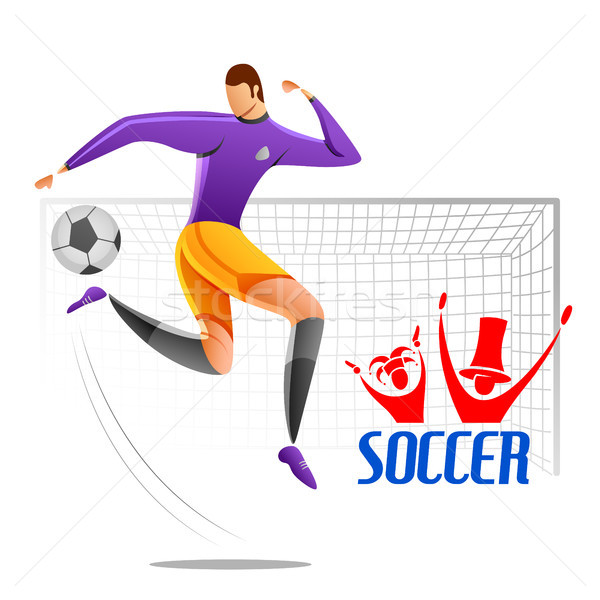 Fußball Meisterschaft Tasse Fußball Sport Illustration Stock foto © vectomart