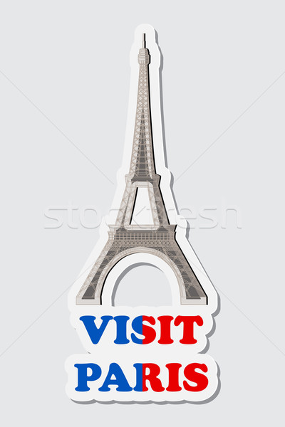 [[stock_photo]]: Visiter · Paris · vignette · Tour · Eiffel · bâtiment · construction