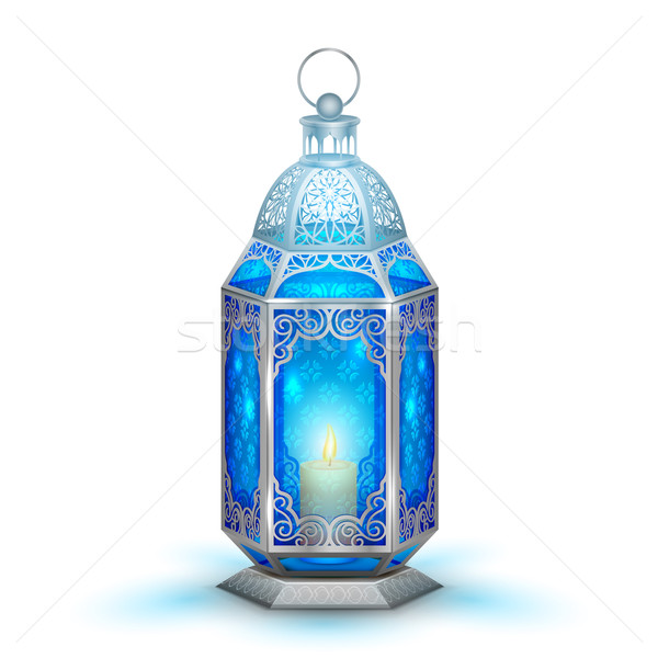 Illuminated lamp on Ramadan Kareem (Generous Ramadan) background Stock photo © vectomart