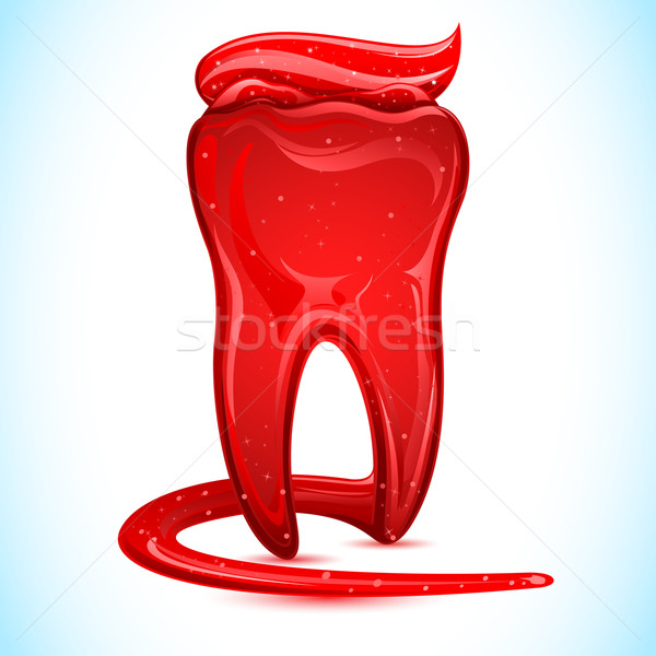 Teeth shaped Toothpaste Stock photo © vectomart
